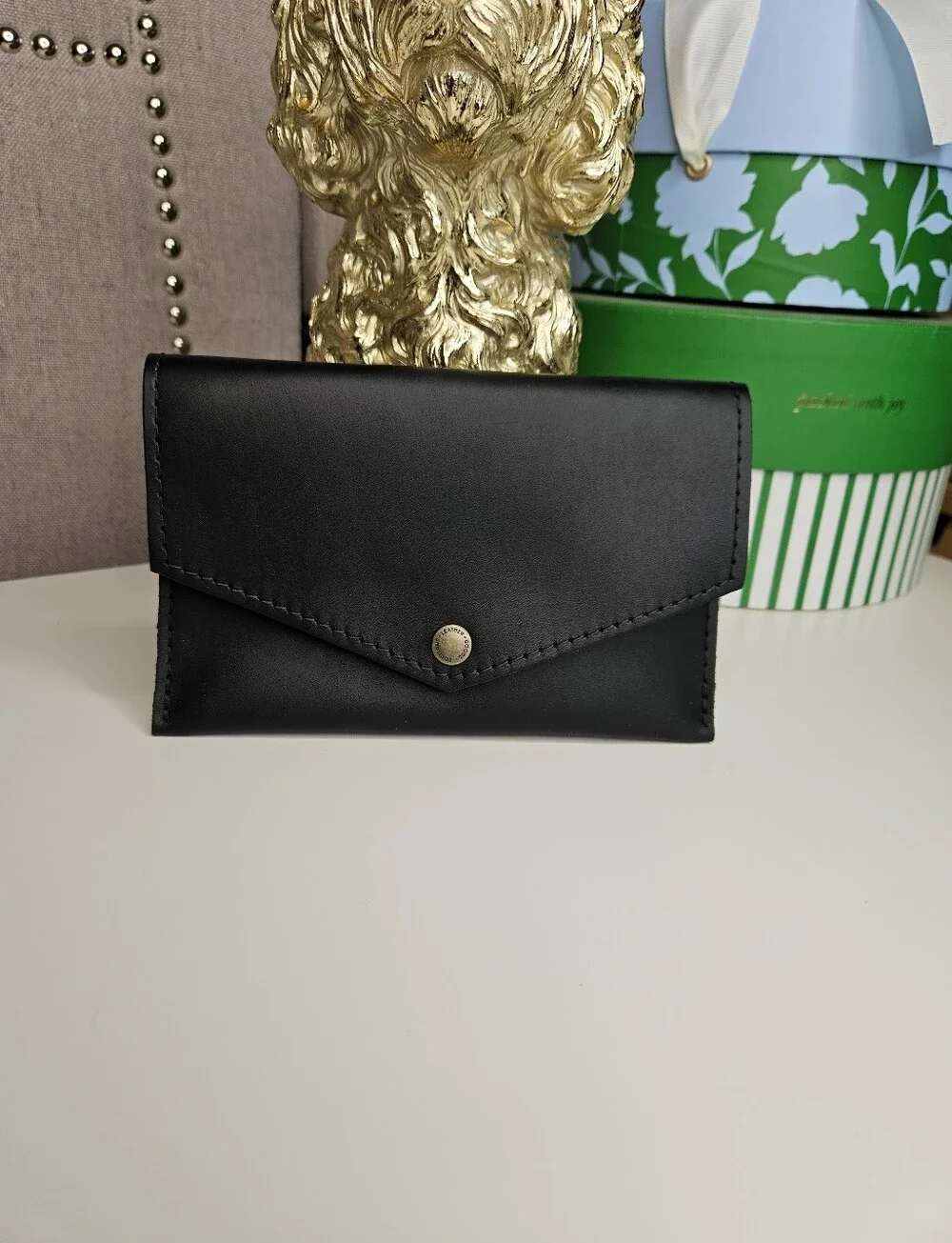 Portland Leather Goods Smooth Black Envelope